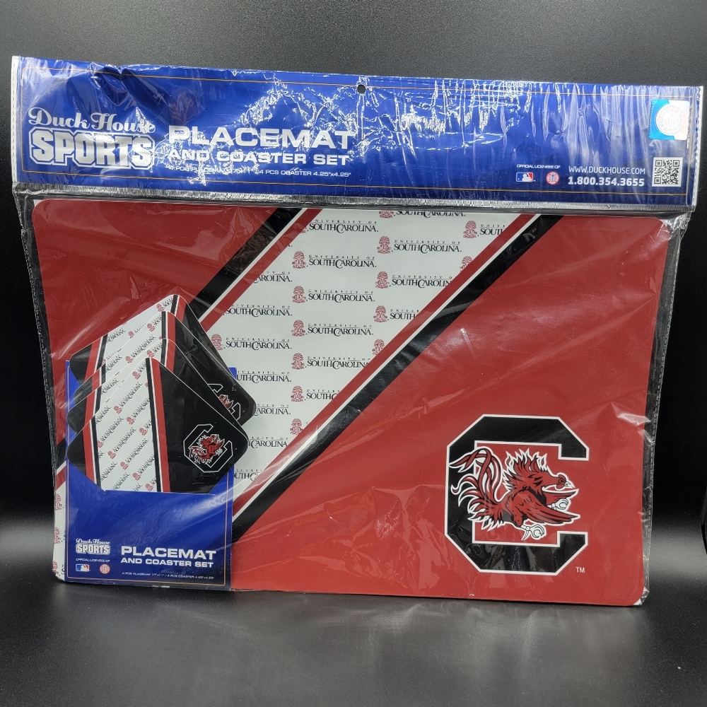 University Of South Carolina Gamecocks Placemats & Coaster Set Official Licensed